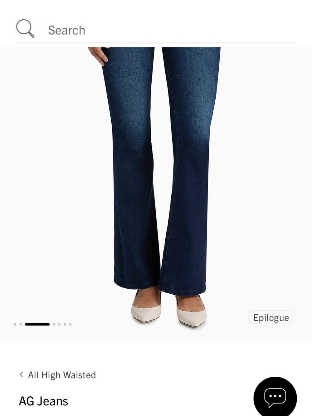 AG Adriano Goldschmied Dark Blue Cropped Flare Jeans - Picture 2 of 8